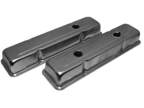 SB Chevy Stock Replacement Valve Cover Pair, No Bracket