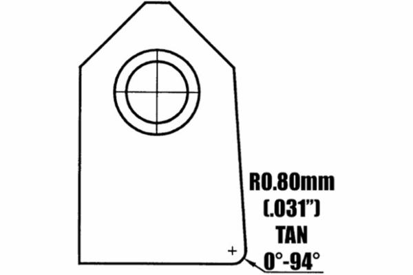 Special Profile Carbide Seat Cutter Blade, Radius Profile