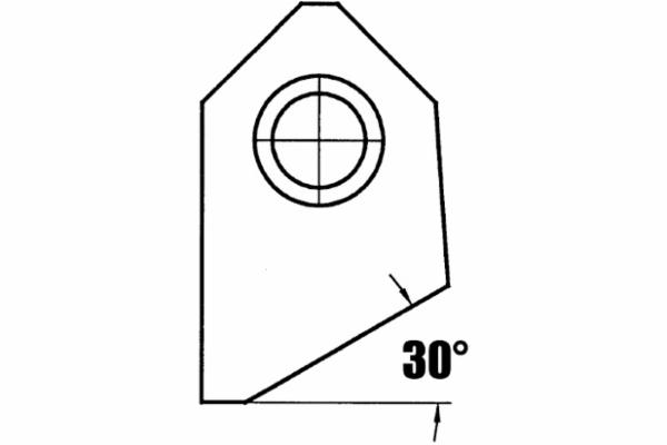 Single Angle 30°, Straight Carbide Seat Cutter Blade