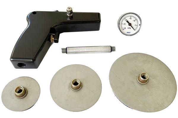 Replacement Sioux Vacuum Tester Kit, Includes 2", 3", and 4" Disc Pads