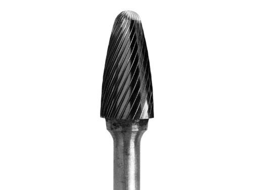 Radius Tree Single Cut Tungsten Carbide File, 3/8" Diameter, 3/4" L Cut, 2-1/2" Shank L