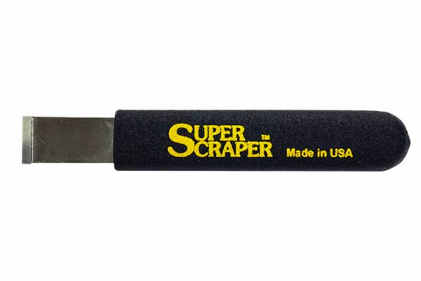 Super Scraper 5/8" Wide,5"Long,Nickel Chrome-Plate 1/8" Steel Shank,Soft Txt Rubber Handle