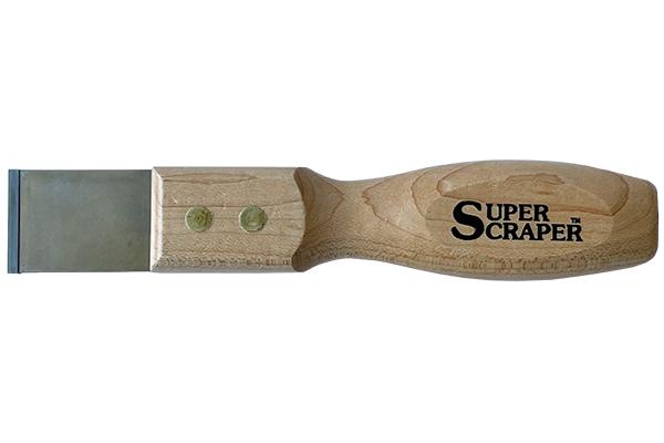 Super Scraper, 1-1/4" Wide, Nickel Chrome-Plated 1/8" Steel Shank, Hardwood Handel