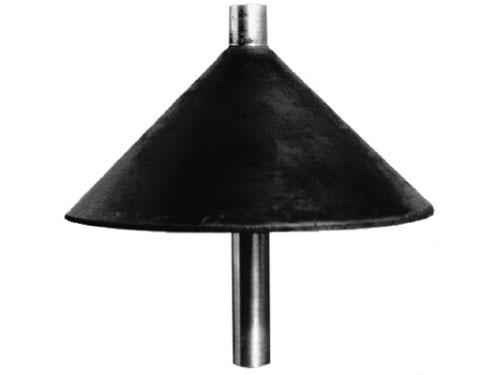 45  - 5" Diameter Premium Rubber Chamfering Cone Mandrel, 1/2" Shank - For use with Abrasive Cones