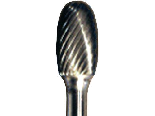 Oval Shape Alum. Cut Tungsten Carbide File, 3/8" Diameter, 5/8" L Cut, 2-1/2" Shank L