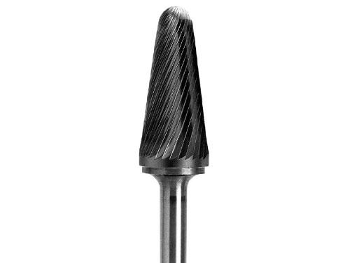 Radius Cone Single Cut Tungsten Carbide File, 5/8" Diameter, 1-15/16" L Cut, 2-1/2" Shank L