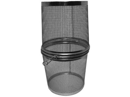 Steel Cleaning Baskets, 2-Piece Basket, Enclosed Basket Assembles To 9" Diameter x 16" Height