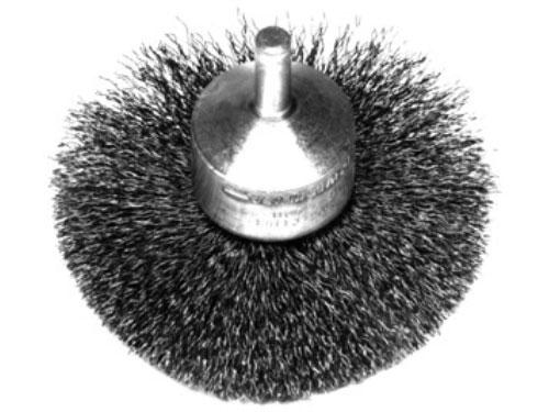 Hollow Flared End Brush, 1-1/2" Diameter, .020" Wire Size, 1/4" Shank