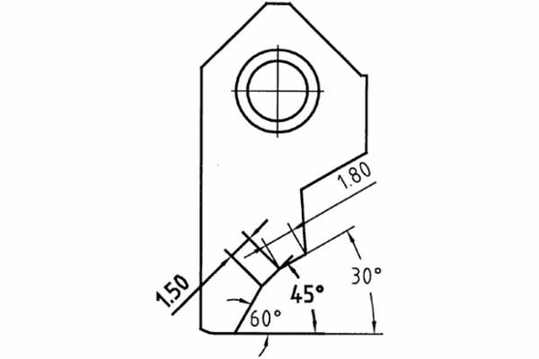 Special Profile Carbide Seat Cutter Blade, 45° Seat Angle