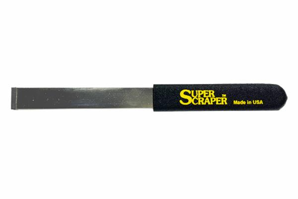 Super Scraper 5/8'Wide,8"Long,Nickel Chrome-Plated 1/8" Steel Shank,Soft Txt Rubber Handle