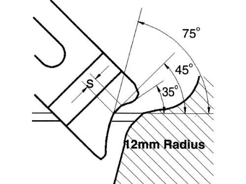 Mira Special Angle Seat Cutter Blade, 45° Seat Angle, Long