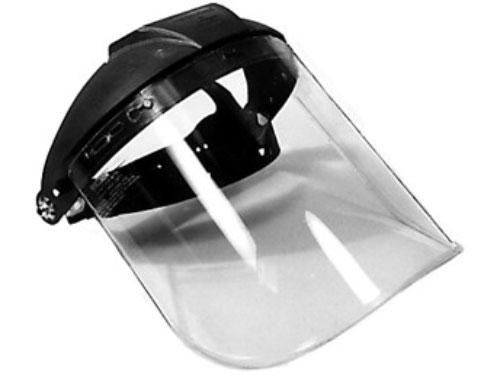 Fiberglass Face Shield, 8" x 9" Clear Window, .060" Thick