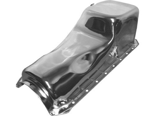 BB Chevy Oil Pan (65-90) 5 Qt-Chrome, 396,402,427, 454-NO CORVETTE ***DISC-WHILE SUPPLIES LAST***