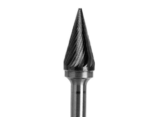 Cone Shape Single Cut Tungsten Carbide File, 1/4" Diameter, 3/4" L Cut, 2-1/2" Shank L