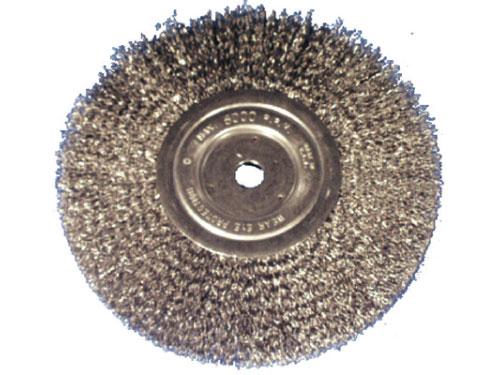 Knotted Wire Wheel Brush, 6" Diameter, Extreme Duty, .023" Wire, 5/8"-1/2" Arbor Hole