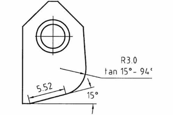 Special Profile Carbide Seat Cutter Blade, Radius Profile