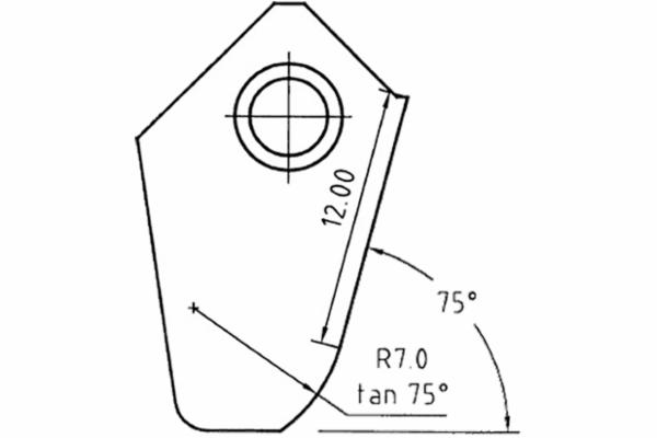 Special Profile Carbide Seat Cutter Blade, Radius Profile