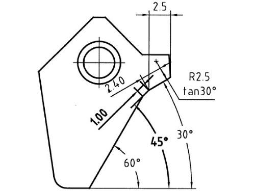 High Performance Carbide Seat Cutter Blade, 45° Seat Angle