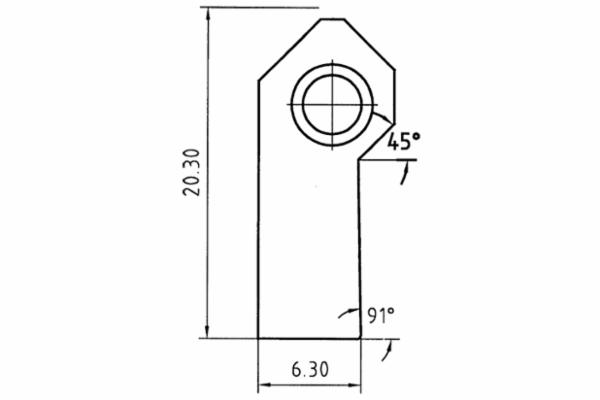 Special Profile Carbide Seat Cutter Blade, 45° Seat Angle