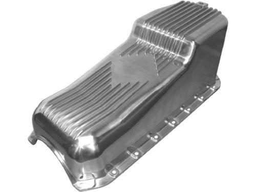 Small Block Chevy 1955-79 Oil Pan Finned, Polished Aluminum