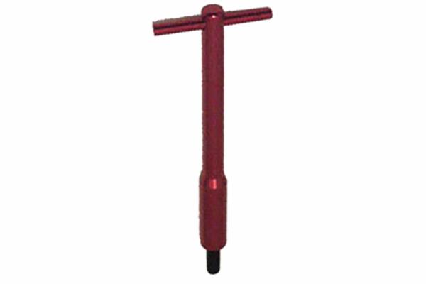 Anodized Aluminum T-Bar Red, 4-3/4"L, 1/4"-20 x 1-1/4" Thread