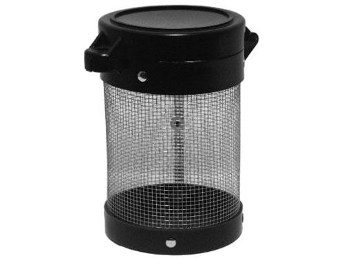 Medium Cleaning Basket, Wire Mesh With Snap Lock Lid, 4-1/4" Diameter x 6-3/4" Height
