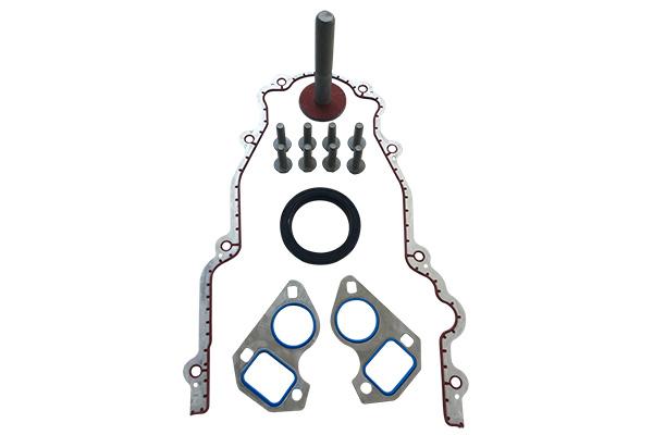 Timing Cover Gasket Kit (Rear Gasket, TC Bolts, TC Seal, Water Pump Gaskets, Harmonic Balancer Bolt)